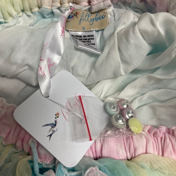 Free People x Fillyboo Santa Monica Tambourine Tie Dye Watercolor Maxi Dress S - Picture 9 of 9